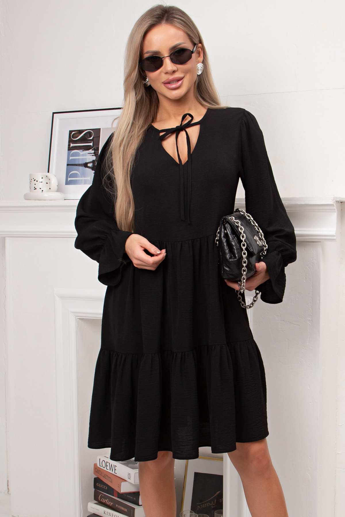 Платье чёрное А-силуэта Ванда №1 Valentina