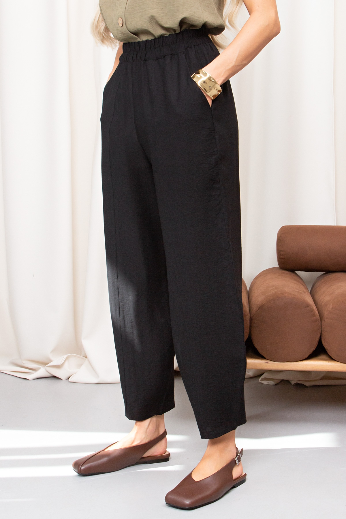 Брюки-бананы чёрного цвета Дороти №1 Valentina(фото3)