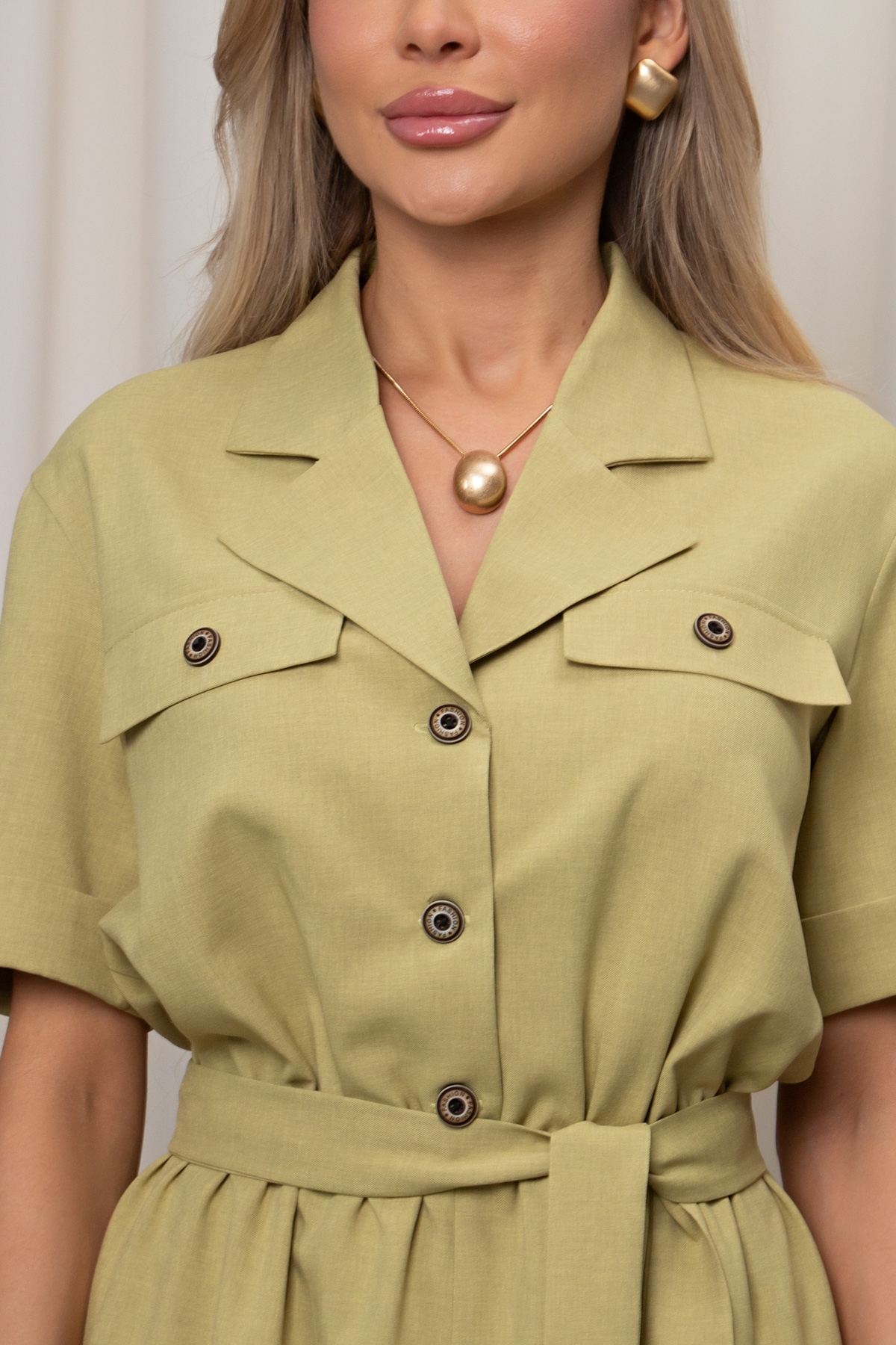 Платье миди в стиле сафари Рут №1 Valentina(фото4)