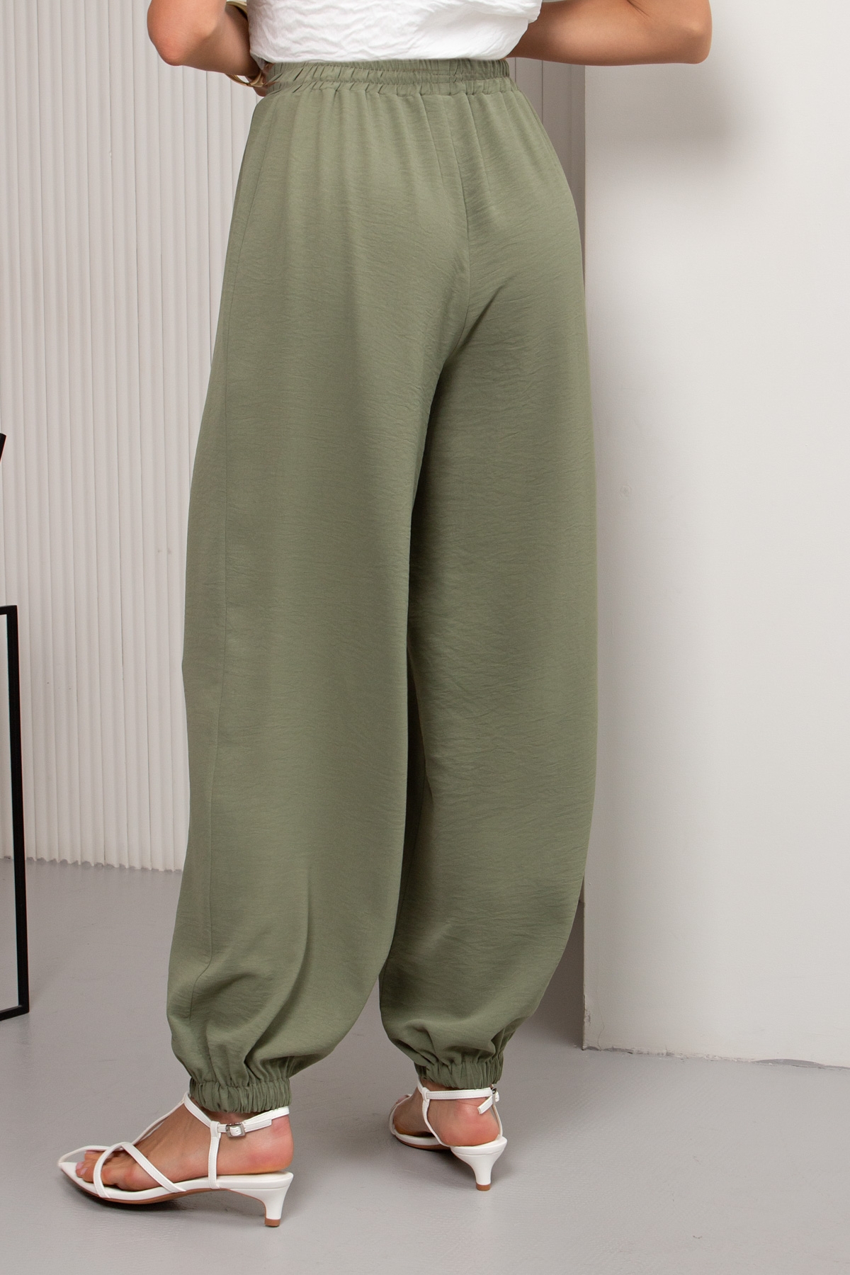 Брюки-алладины в оливковом цвете Алладин №3 Valentina(фото5)