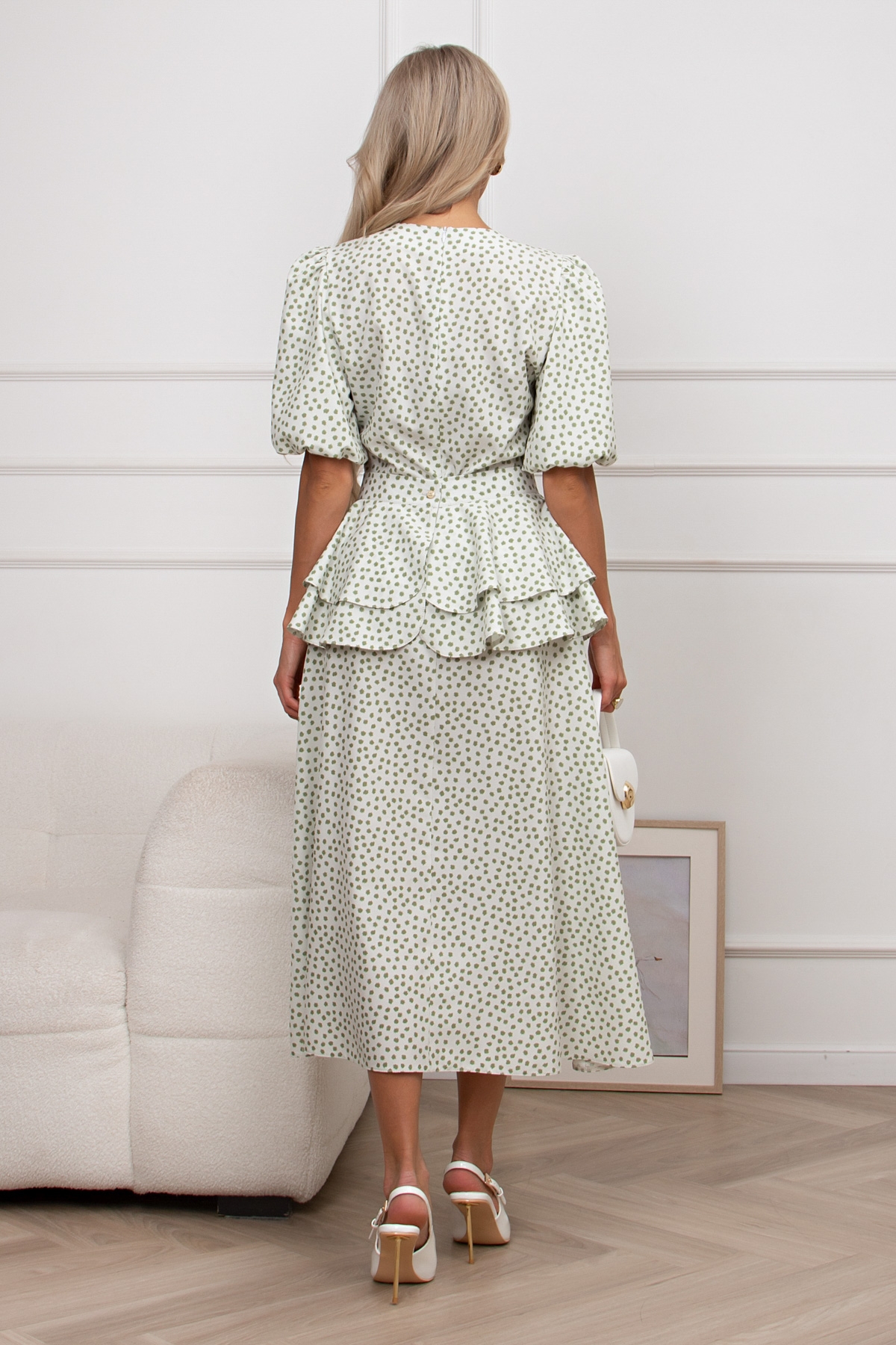 Платье летнее со съёмной баской Инга №1 Valentina(фото7)