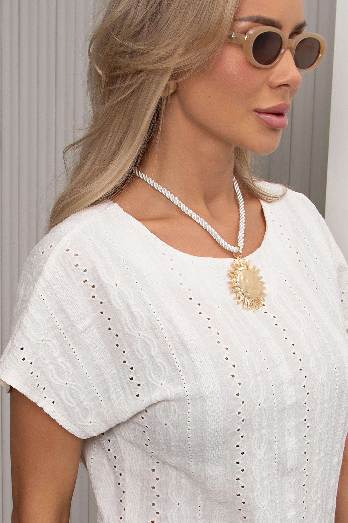 Блузка летняя с коротким рукавом Гвинет №2 Valentina(фото3)