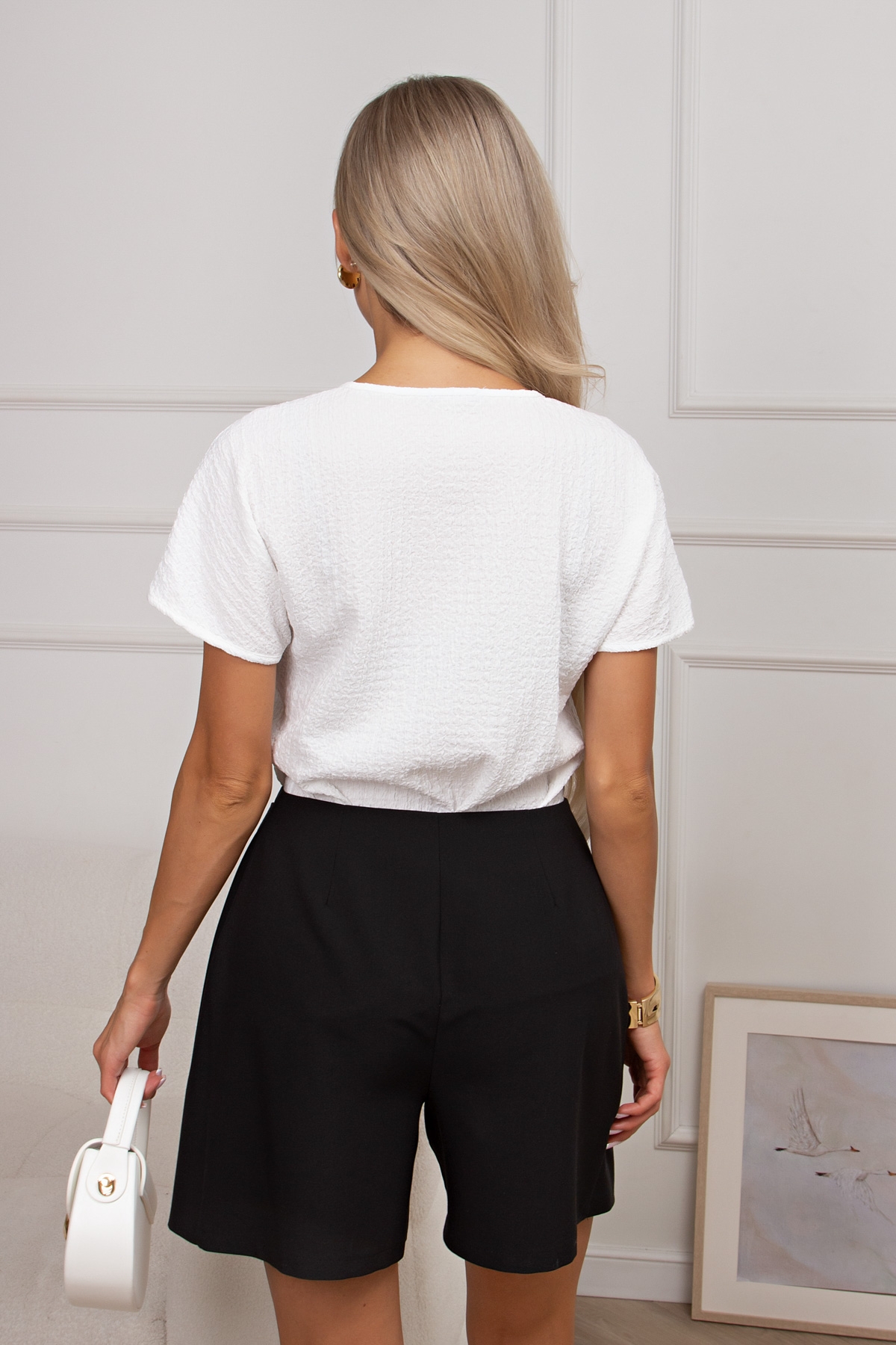 Блузка белая с короткими рукавами Мэри №105 Valentina(фото7)