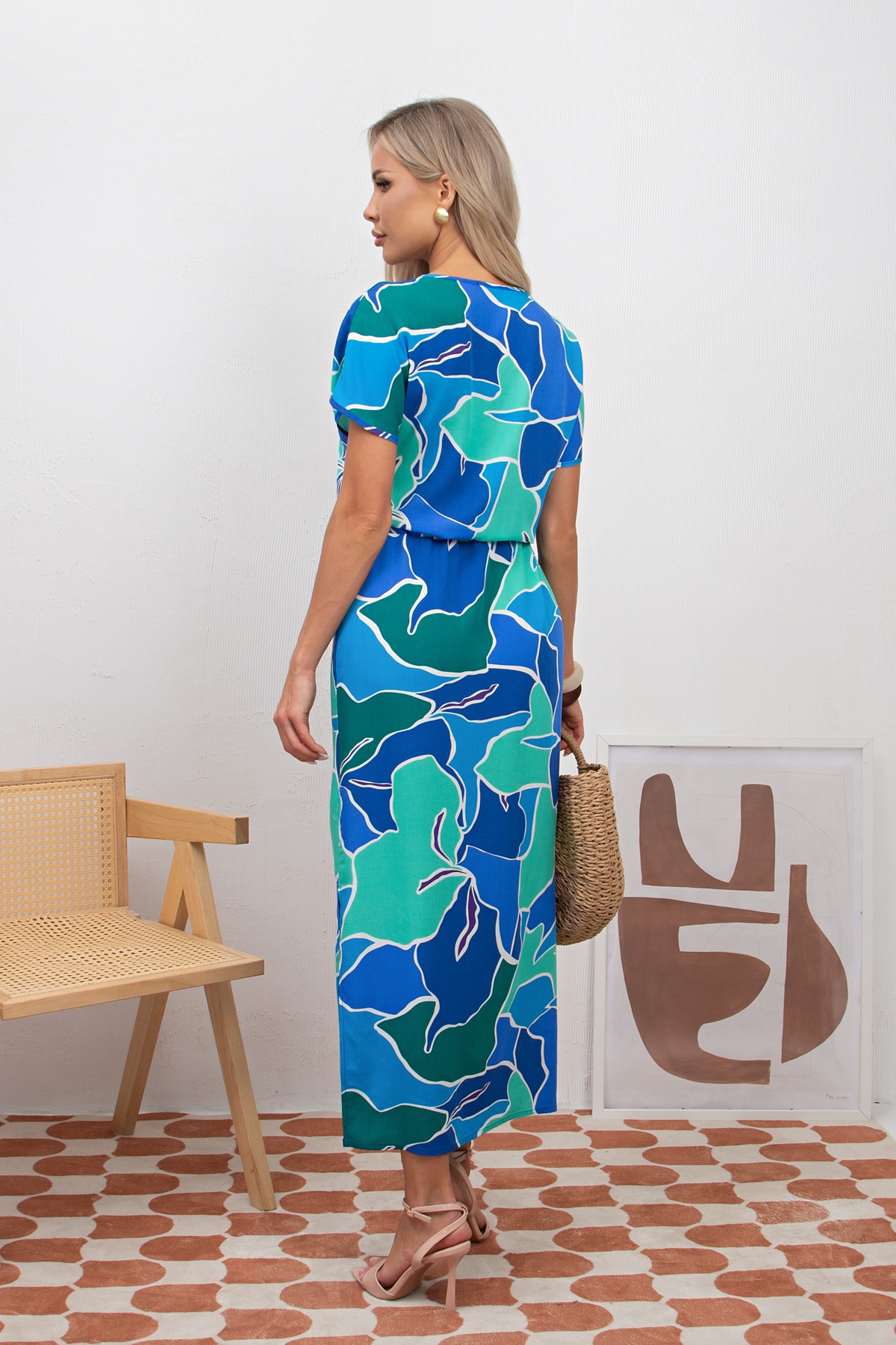 Платье длинное с разрезами Селена №7 Valentina(фото5)