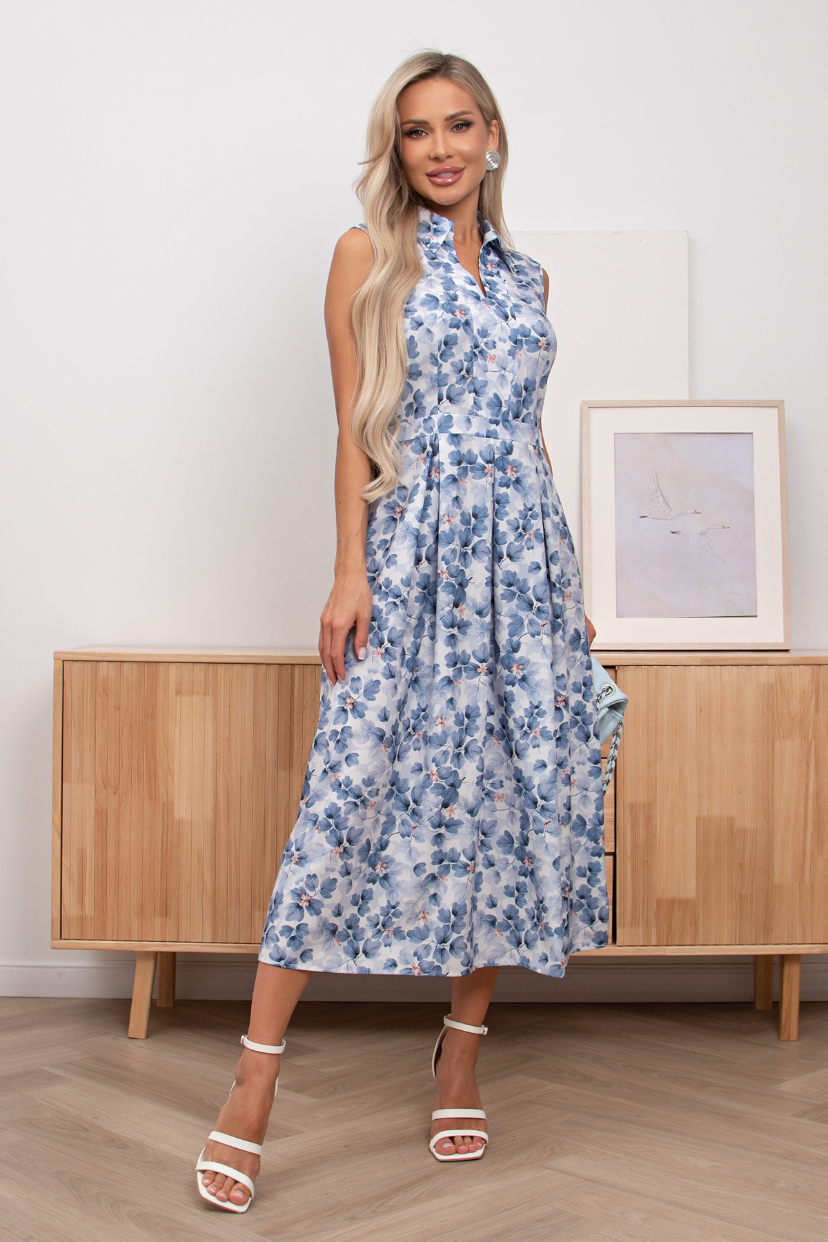 Платье миди с поясом Ирис №1 Valentina(фото4)