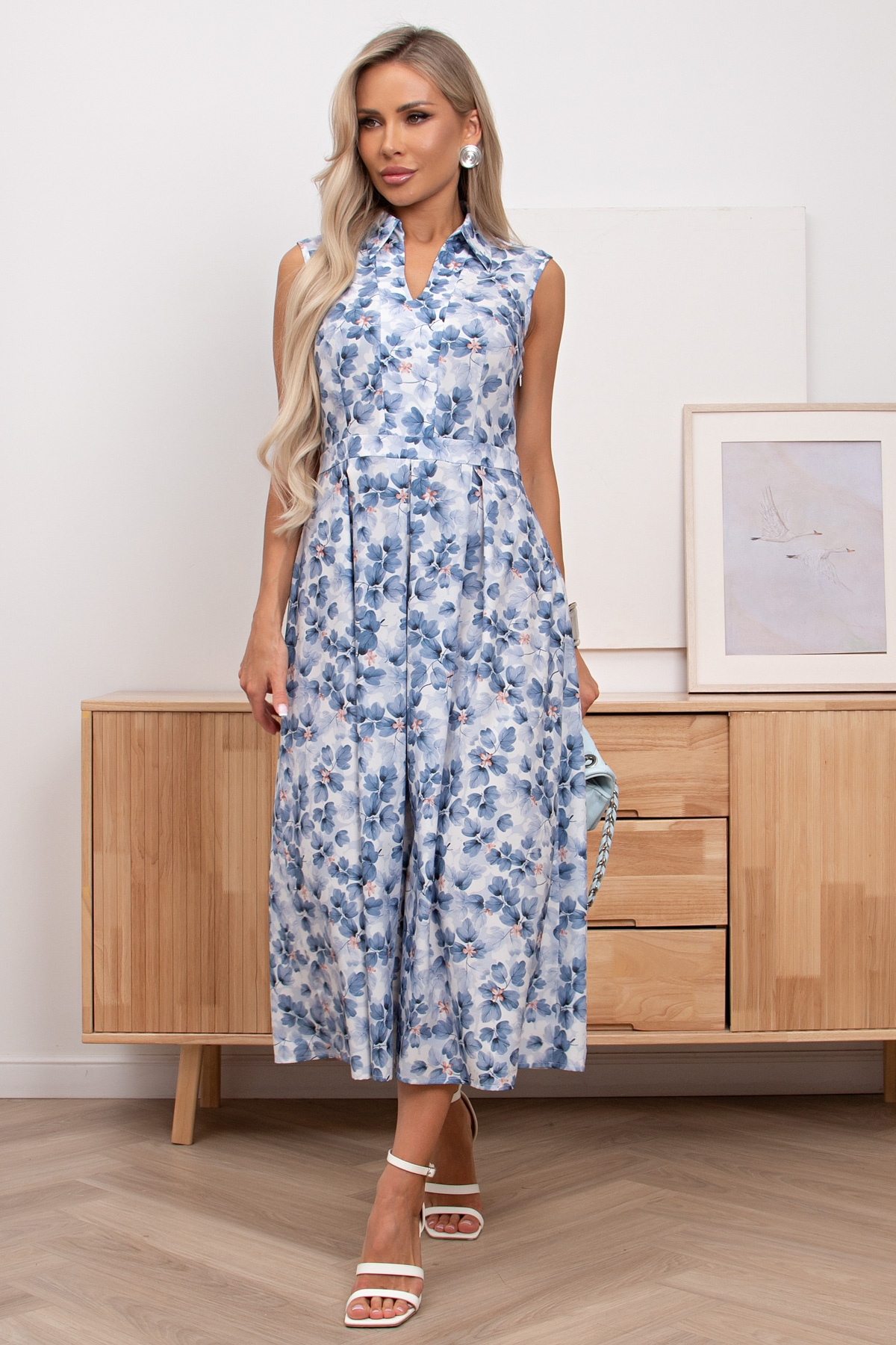 Платье миди с поясом Ирис №1 Valentina(фото6)