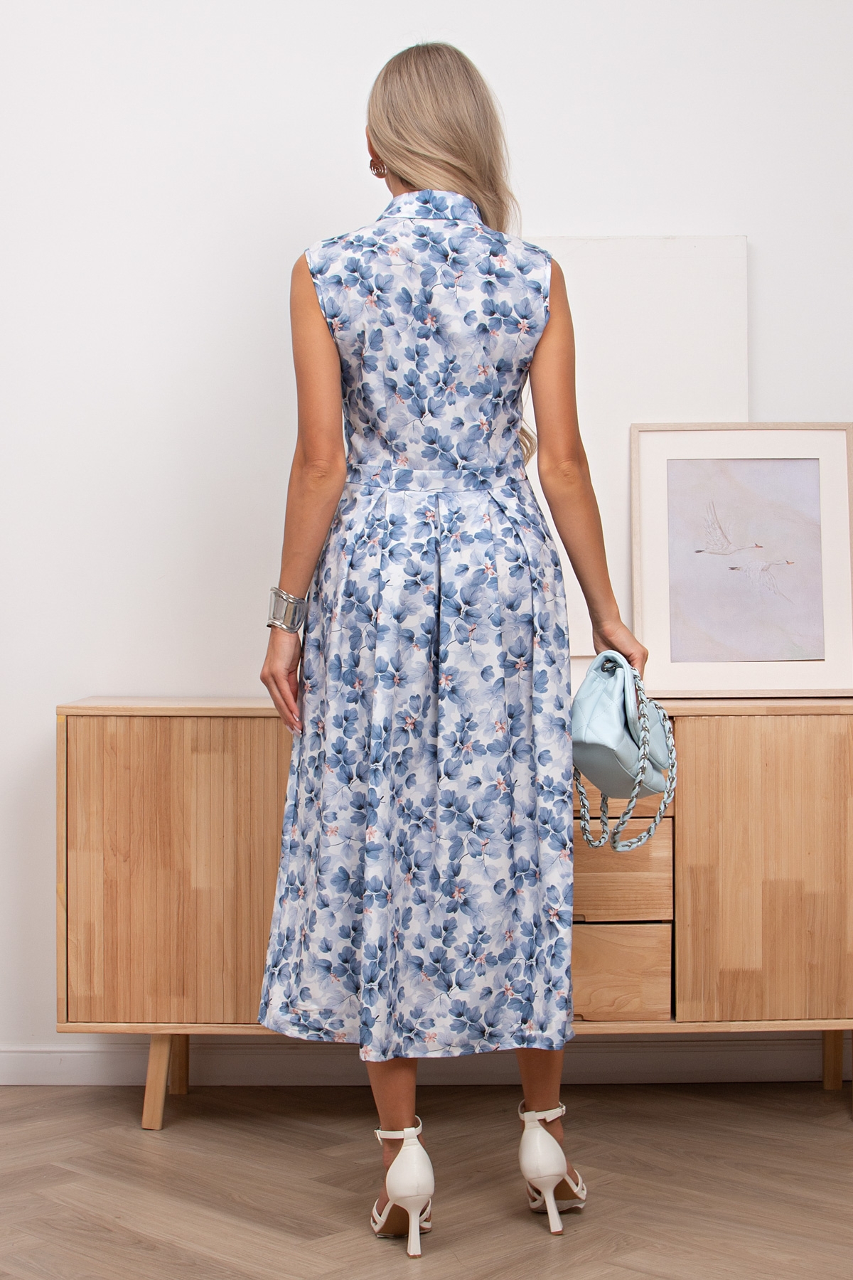 Платье миди с поясом Ирис №1 Valentina(фото7)