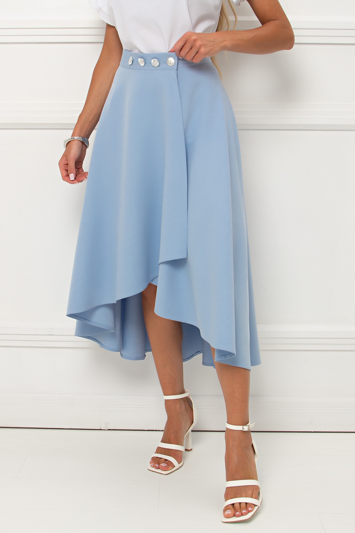 Юбка голубая на запах Эмбер №2 Valentina(фото5)