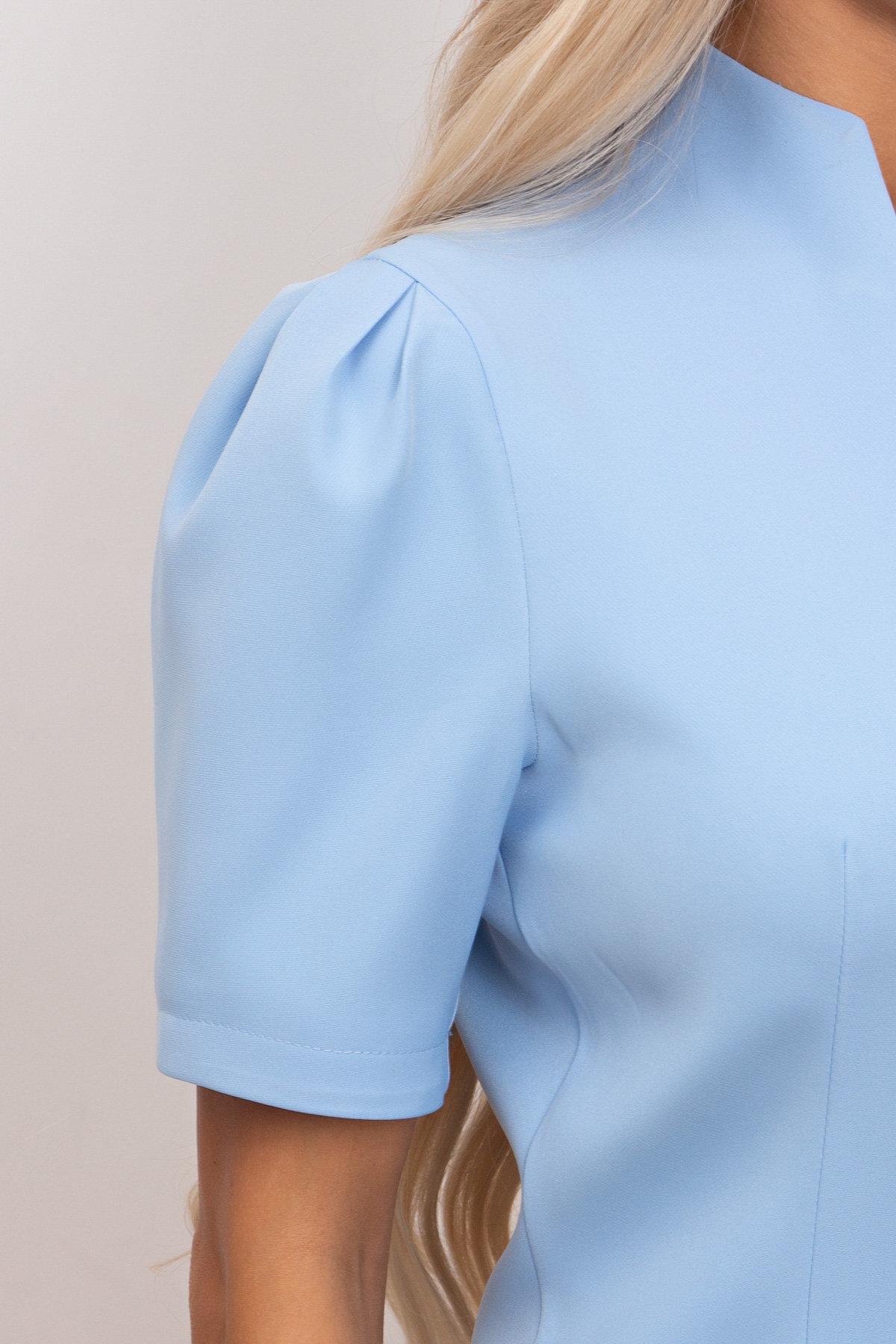 Жакет с рукавом-фонарик голубого цвета Анис №5 Valentina(фото7)