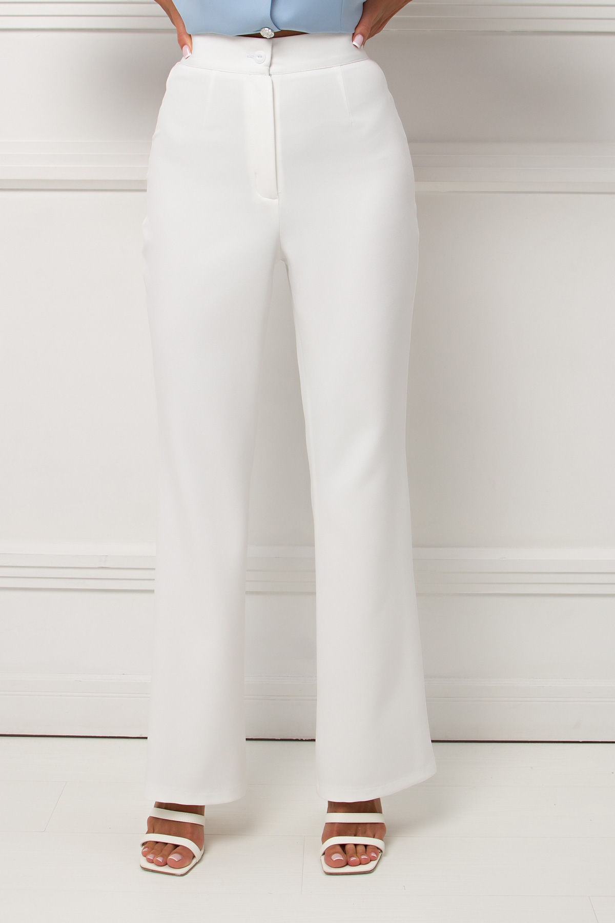Брюки белые на каждый день Юлия №1 Valentina(фото3)