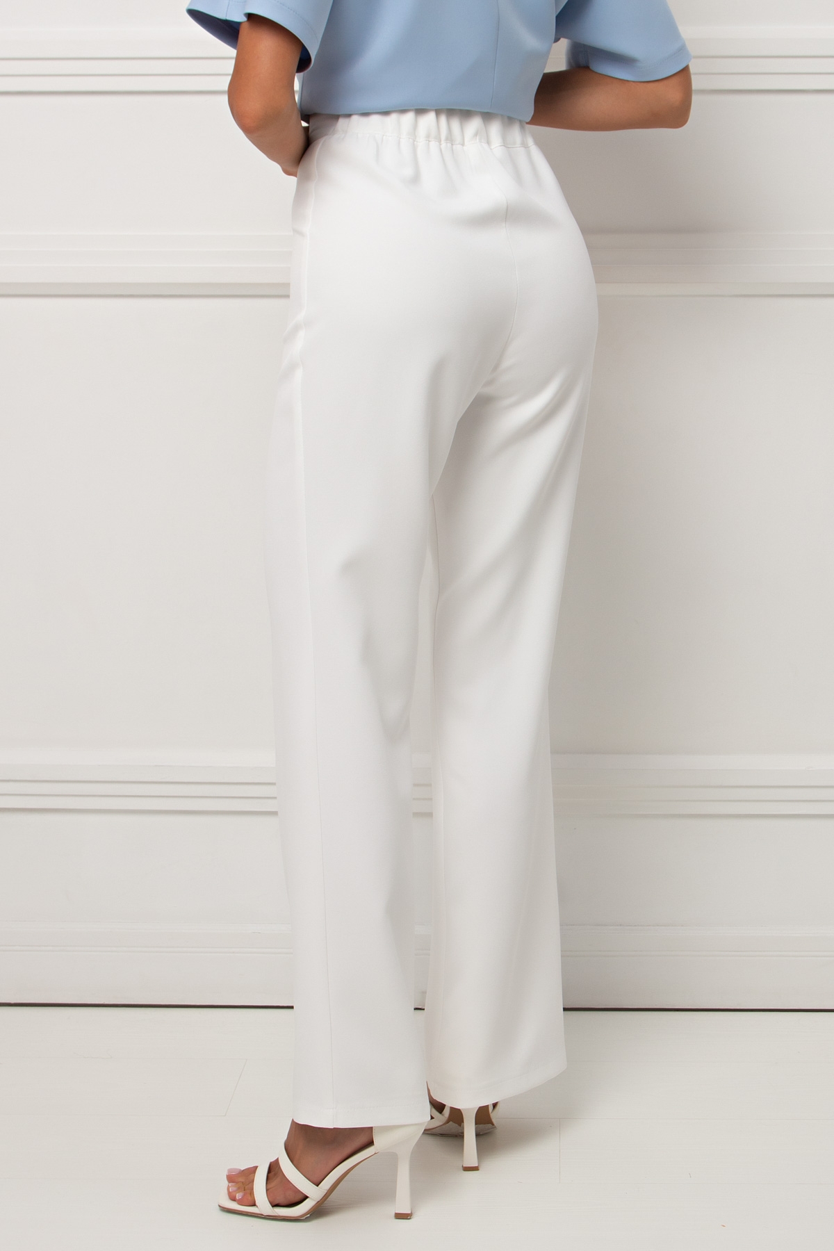 Брюки белые на каждый день Юлия №1 Valentina(фото5)