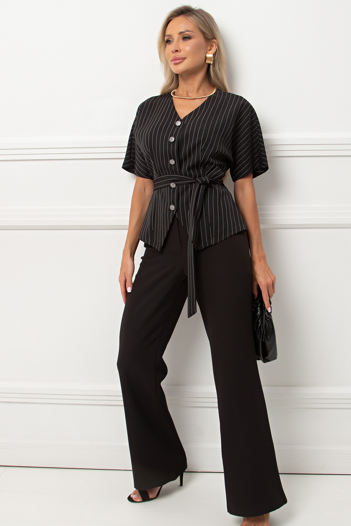 Брюки чёрные на каждый день Юлия №2 Valentina(фото4)