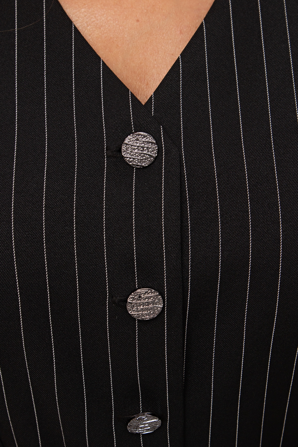 Жакет чёрный в полоску Ильяна №2 Valentina(фото4)