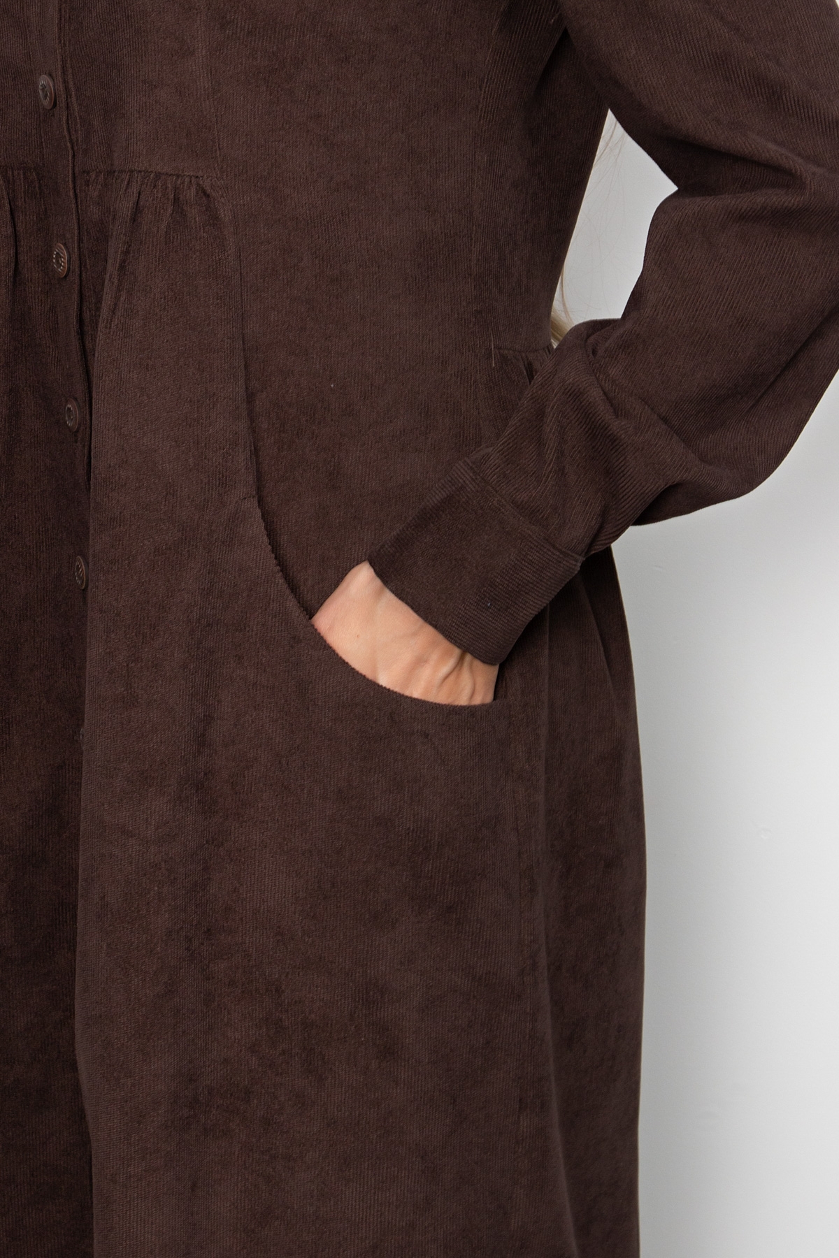 Платье вельветовое длинное с карманами Катюша №3 Valentina(фото5)