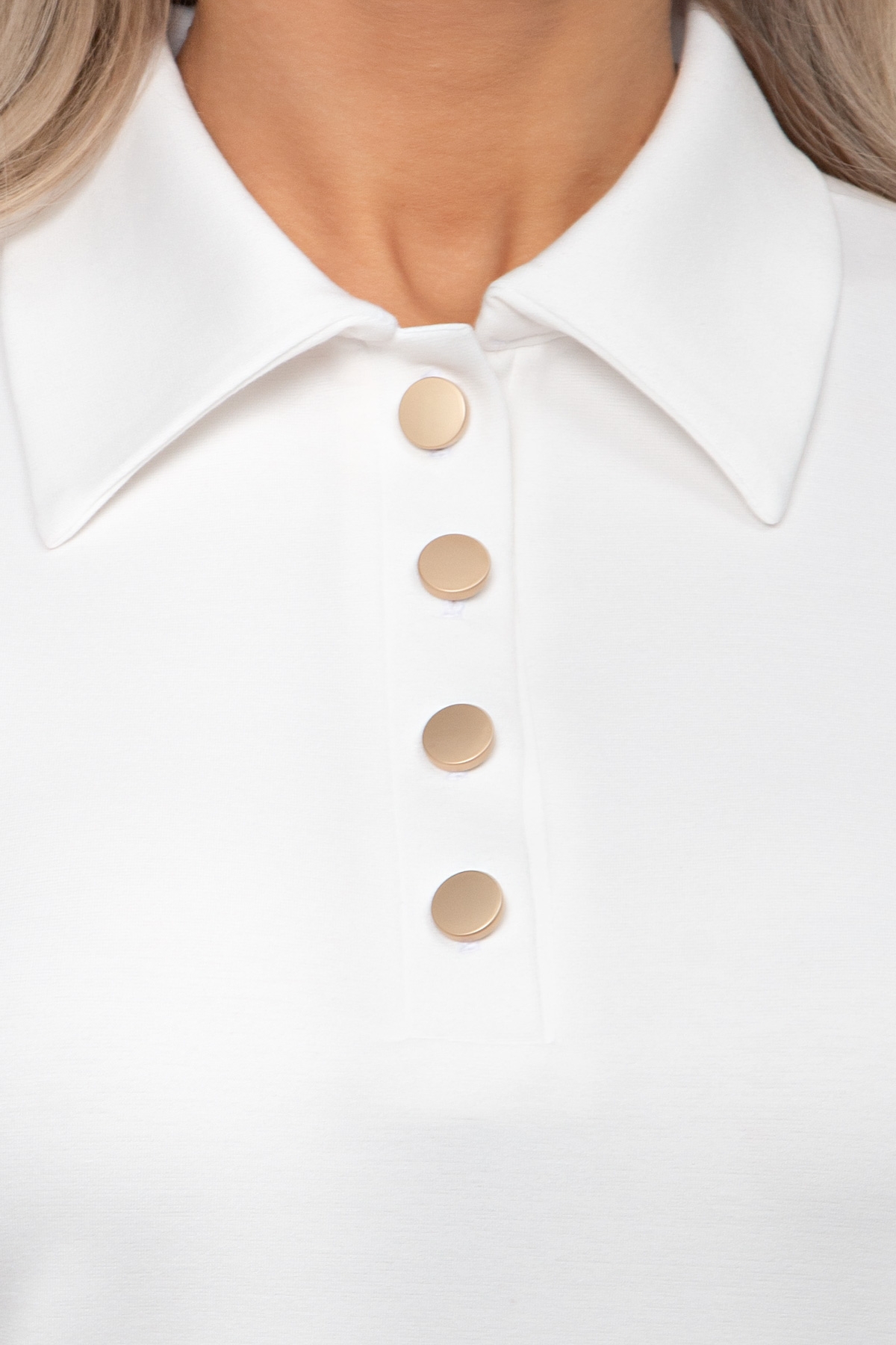 Блуза трикотажная белого цвета Вербена №4 Valentina(фото4)