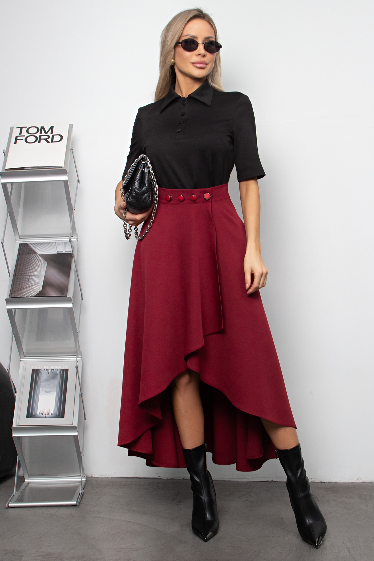 Блуза трикотажная чёрного цвета Вербена №3 Valentina(фото2)