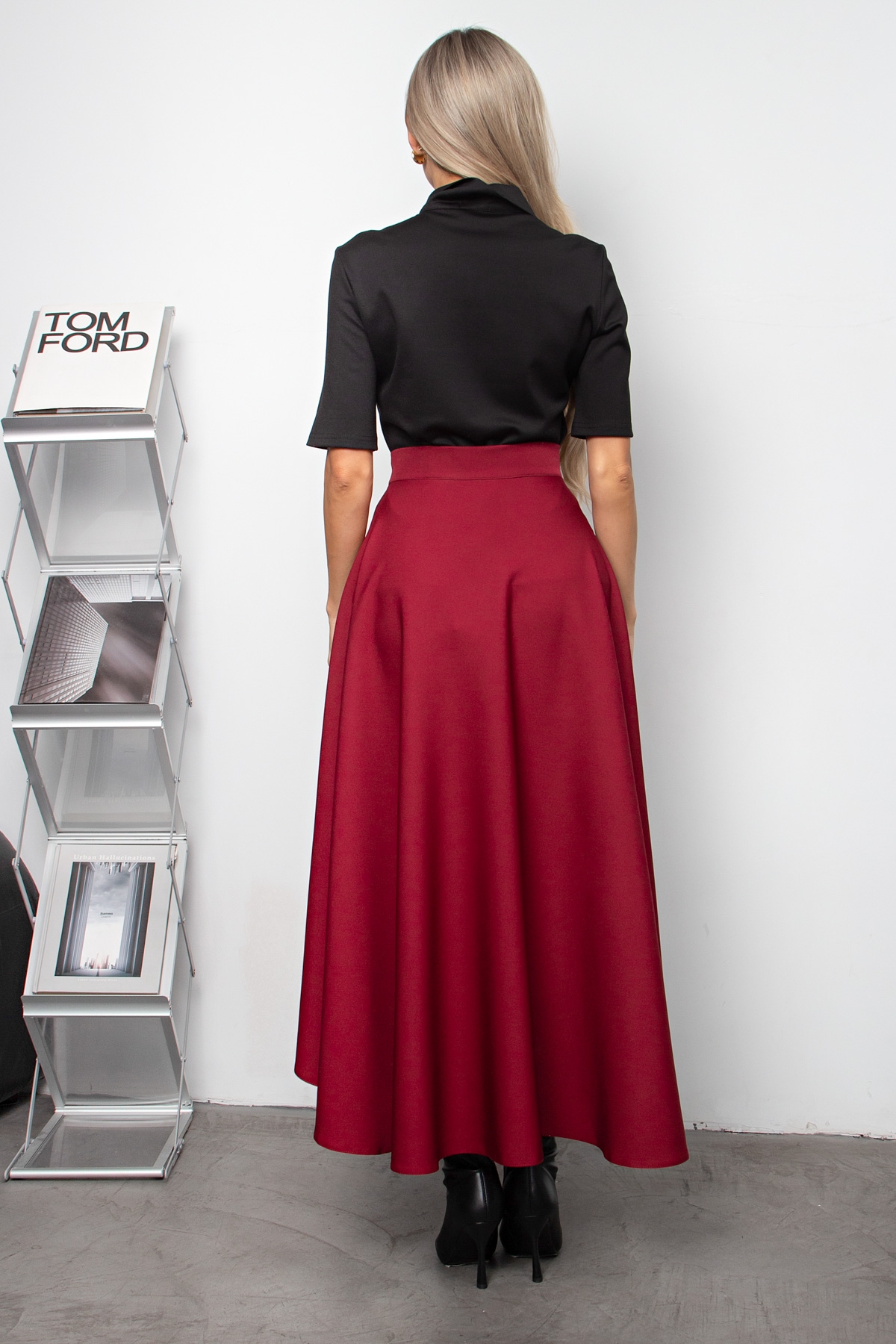 Юбка бордовая на запах Эмбер №1 Valentina(фото7)