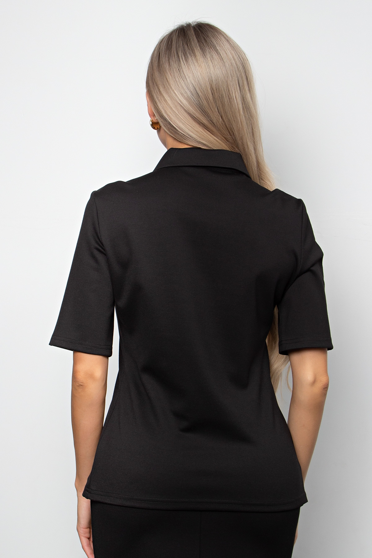 Блуза трикотажная чёрного цвета Вербена №3 Valentina(фото7)