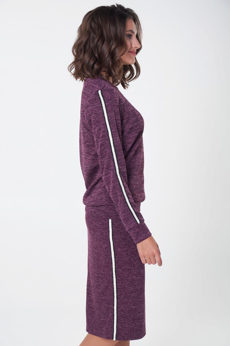 Оригинальная юбка сливового цвета Анфиса №4 Valentina(фото3)